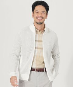 THE SCOTCH HOUSE / ザ・スコッチハウス その他トップス | ギマコットンミックスカノコジップアップニット