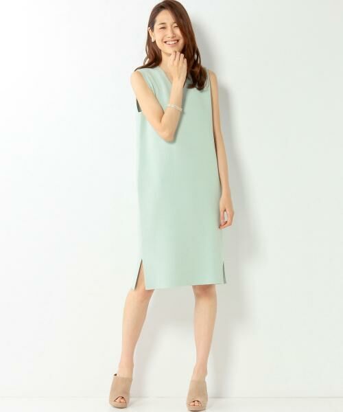 セール Closet Story Vネックノースリーブ ニットワンピース ミニ丈 ひざ丈ワンピース The Station Store United Arrows Ltd ザ ステーション ストア ユナイテッドアローズ ファッション通販 タカシマヤファッションスクエア