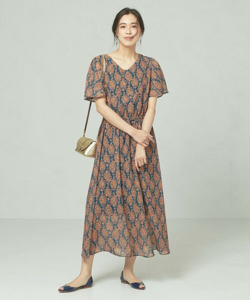 セール Closet Story シフォンプリント マキシワンピース 手洗い可能 ロング マキシ丈ワンピース The Station Store United Arrows Ltd ザ ステーション ストア ユナイテッドアローズ ファッション通販 タカシマヤファッションスクエア