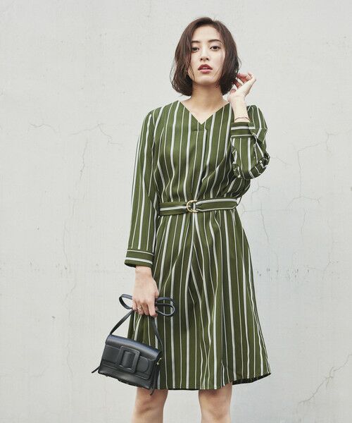 セール Closet Story ストライプ ベルトシャツワンピース 手洗い可能 ミニ丈 ひざ丈ワンピース The Station Store United Arrows Ltd ザ ステーション ストア ユナイテッドアローズ ファッション通販 タカシマヤファッションスクエア