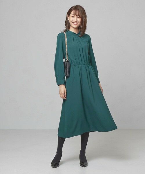 セール Closet Story スタンドネック セミロングワンピース 手洗い可能 ロング マキシ丈ワンピース The Station Store United Arrows Ltd ザ ステーション ストア ユナイテッドアローズ ファッション通販 タカシマヤファッションスクエア