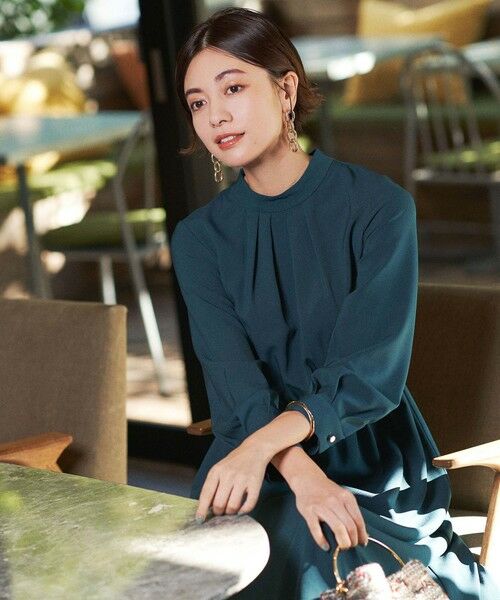 セール Closet Story スタンドネック セミロングワンピース 手洗い可能 ロング マキシ丈ワンピース The Station Store United Arrows Ltd ザ ステーション ストア ユナイテッドアローズ ファッション通販 タカシマヤファッションスクエア