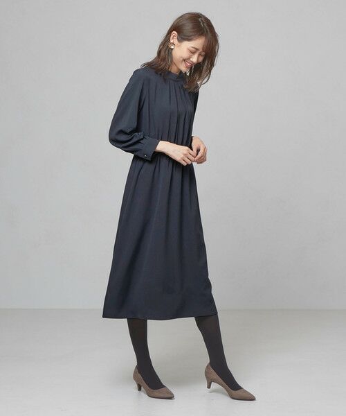 セール Closet Story スタンドネック セミロングワンピース 手洗い可能 ロング マキシ丈ワンピース The Station Store United Arrows Ltd ザ ステーション ストア ユナイテッドアローズ ファッション通販 タカシマヤファッションスクエア