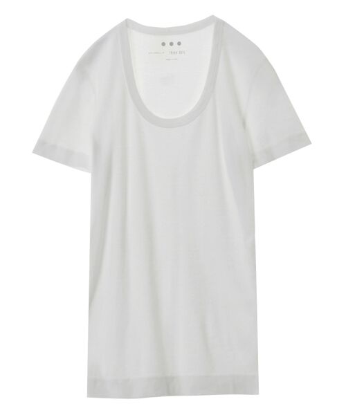 three dots / スリードッツ Tシャツ | cotton knits s/s jessica tee（white）