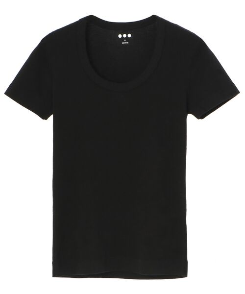 three dots / スリードッツ Tシャツ | cotton knits s/s jessica tee（black）