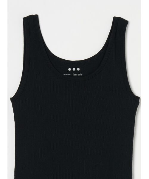 three dots / スリードッツ タンクトップ | Cotton rib 2×1 tank | 詳細2