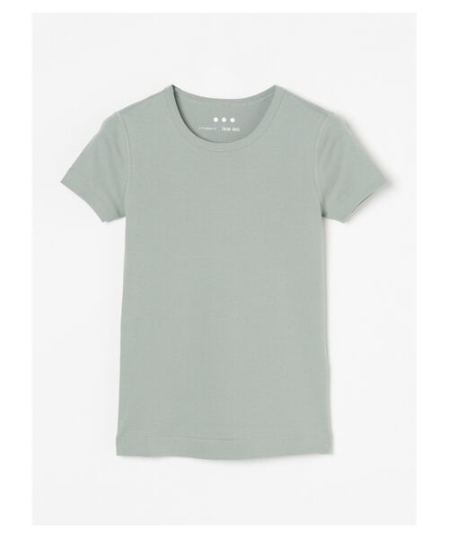 three dots / スリードッツ Tシャツ | Organic cotton knit s/s alex（steel grey）