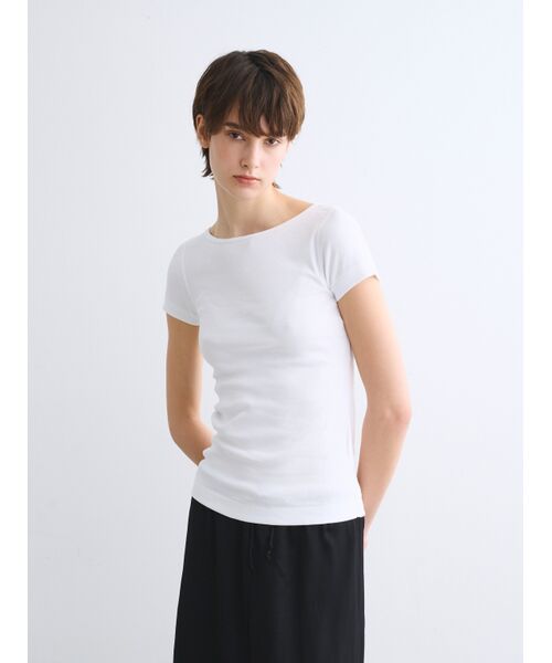 three dots / スリードッツ Tシャツ | Organic cotton Knit s/s ginger | 詳細6