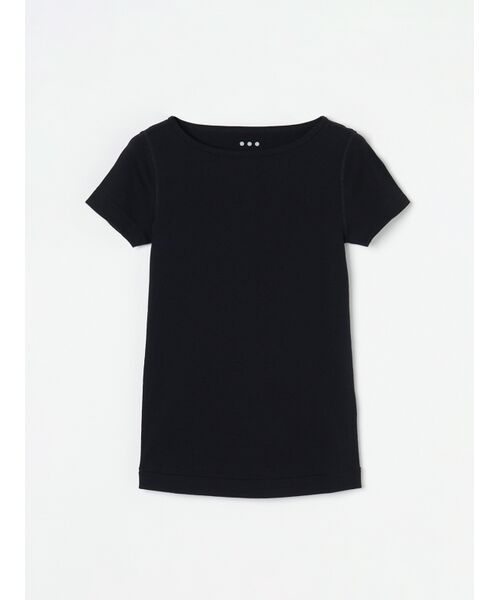 three dots / スリードッツ Tシャツ | Organic cotton Knit s/s ginger（black）