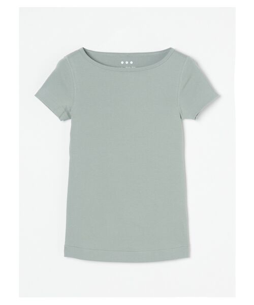 three dots / スリードッツ Tシャツ | Organic cotton Knit s/s ginger（steel grey）