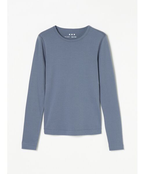 three dots / スリードッツ Tシャツ | Alex long sleeve(blue grey)