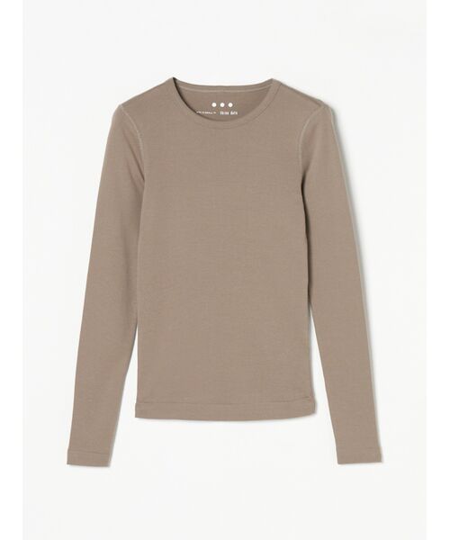 three dots / スリードッツ Tシャツ | Alex long sleeve(sepia brown)