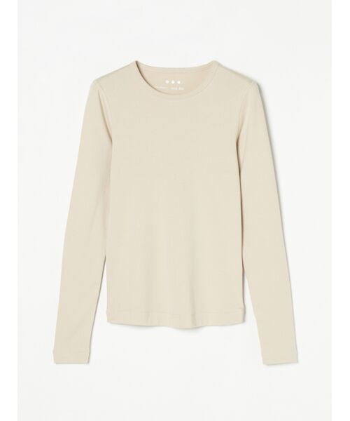 three dots / スリードッツ Tシャツ | Alex long sleeve(cotton beige)