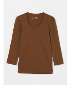 three dots / スリードッツ Tシャツ | Organic cotton knit 3/4sleeve jessica