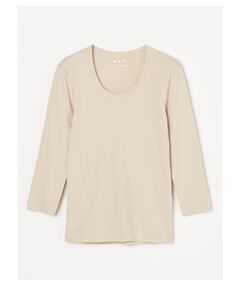 three dots / スリードッツ Tシャツ | Organic cotton knit 3/4sleeve jessica