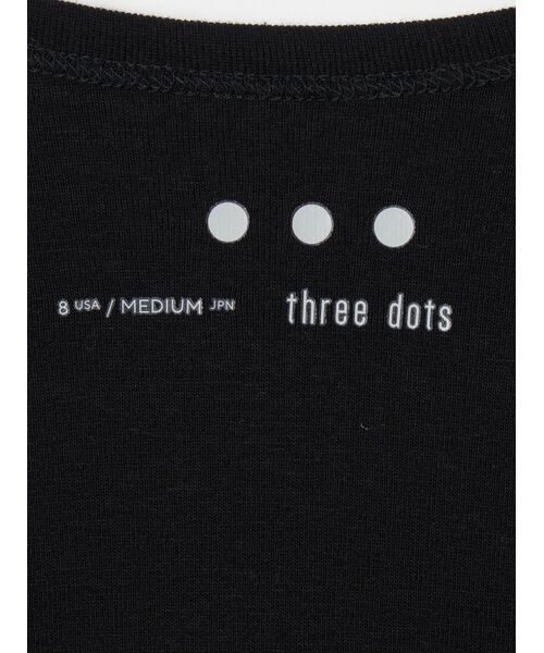three dots / スリードッツ Tシャツ | Organic cotton knit 3/4sleeve jessica | 詳細4