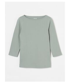 three dots / スリードッツ Tシャツ | Organic cotton knit 3/4 british T ginger