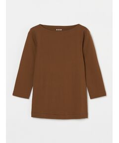 three dots / スリードッツ Tシャツ | Organic cotton knit 3/4 british T ginger