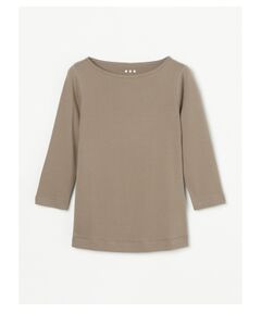 three dots / スリードッツ Tシャツ | Organic cotton knit 3/4 british T ginger