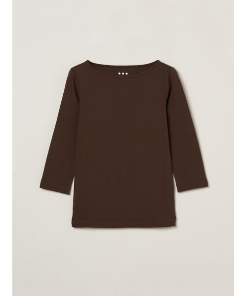 three dots/スリードッツ Ginger 3/4 sleeve coffee S three dots/スリードッツ Ginger 3/4 sleeve coffee S