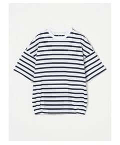 three dots / スリードッツ Tシャツ | Unisex basque border crew neck