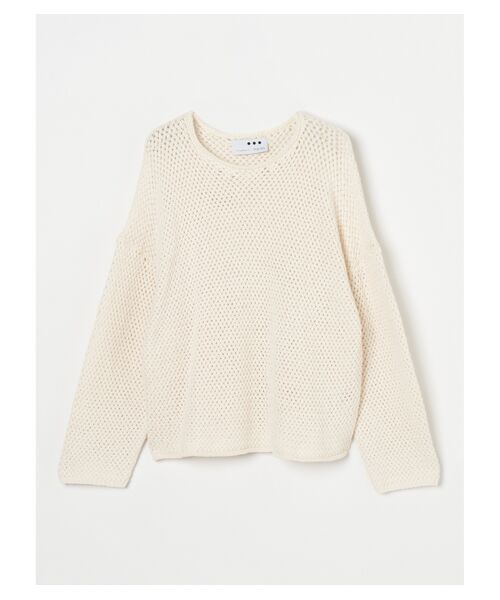 three dots / スリードッツ その他トップス | Basket mesh wide sleeve crew neck | 詳細6