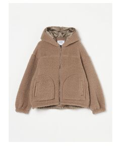 Eco fur fleece zip hoody