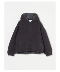 Eco fur fleece zip hoody