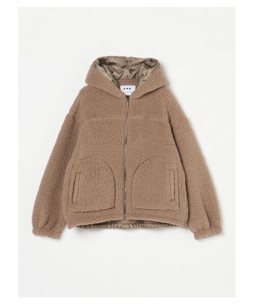 Eco fur fleece zip hoody