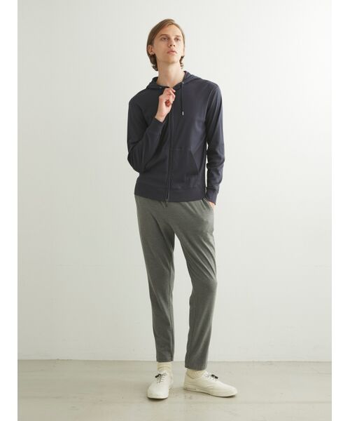 three dots / スリードッツ パーカー | Men's brushed rib double hoody | 詳細9