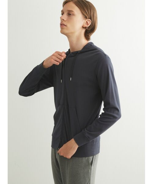 three dots / スリードッツ パーカー | Men's brushed rib double hoody | 詳細7