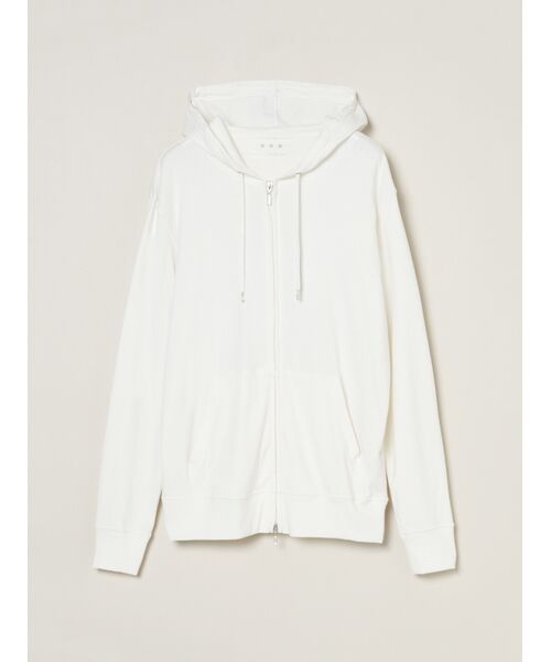 three dots/スリードッツ Men's brushed rib double hoody white S three dots/スリードッツ Men's brushed rib double hoody white S