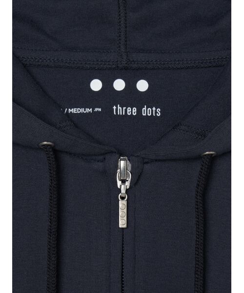 three dots / スリードッツ パーカー | Men's brushed rib double hoody | 詳細5