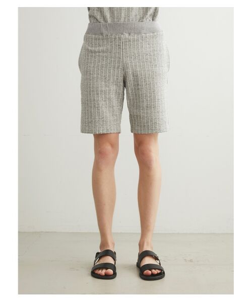 three dots / スリードッツ その他パンツ | Men's fleece stripe shorts | 詳細9