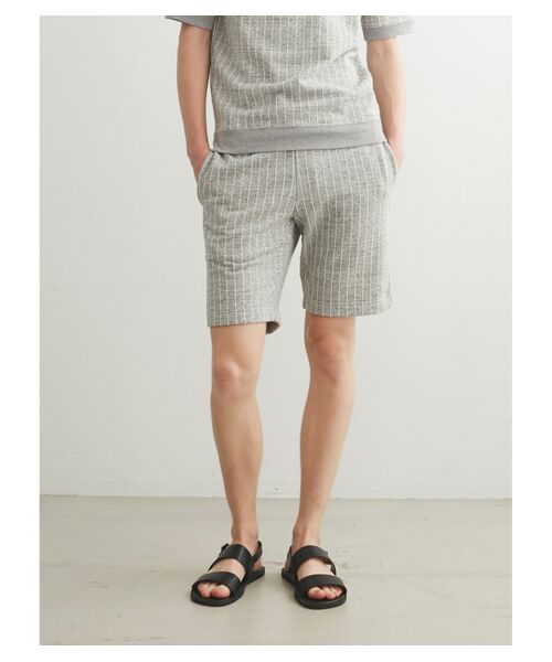three dots / スリードッツ その他パンツ | Men's fleece stripe shorts | 詳細6