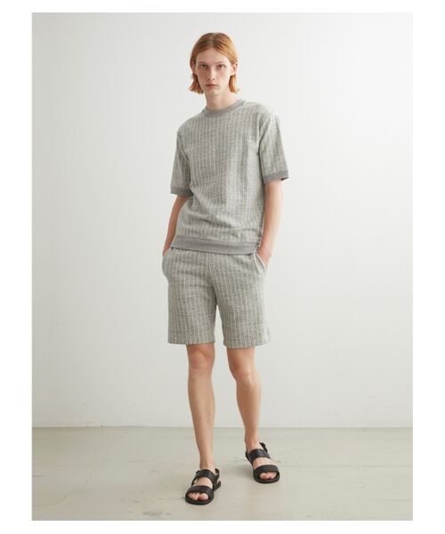 three dots / スリードッツ その他パンツ | Men's fleece stripe shorts | 詳細7