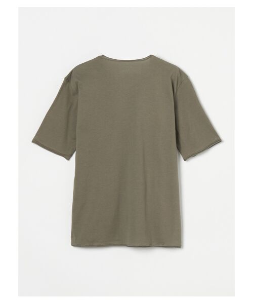 three dots / スリードッツ Tシャツ | Men's light sanded cashmere touch roll v neck T | 詳細1