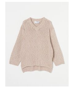 Melange sprey l/s v neck