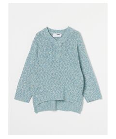 Melange sprey l/s v neck