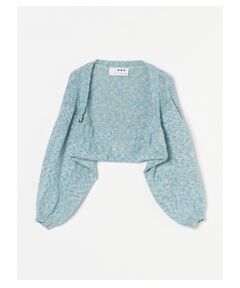 Melange sprey short cardigan