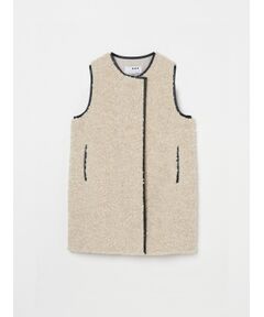 Poodle boa long vest