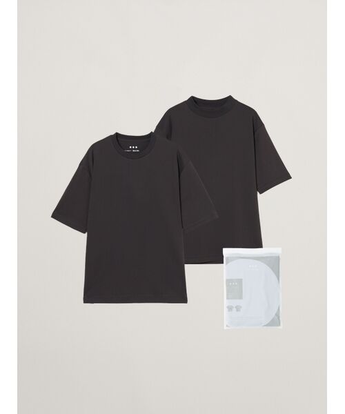 three dots / スリードッツ Tシャツ | 【Unisex】2 pack T-shirts regular fit(charcoal)