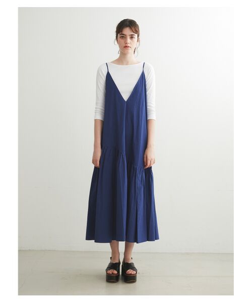 three dots / スリードッツ ドレス | Typewriter cami dress | 詳細4