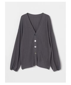 【Naoko Okusa x three dots】Brushed sweater volume sleeve 2way cardy