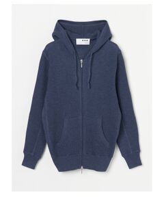 Men's 14G waffle l/s zip hoody