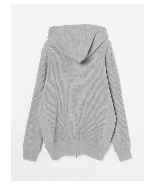 セール】 Men's 14G waffle l/s zip hoody （パーカー）｜three dots