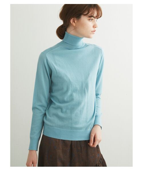 three dots / スリードッツ ニット・セーター | Super fine merino l/s turtleneck | 詳細6