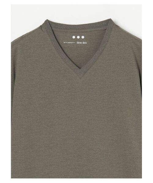 three dots / スリードッツ Tシャツ | Men's powdery cotton s/s Vneck T | 詳細2