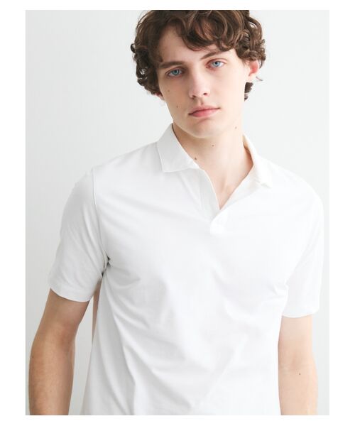 three dots / スリードッツ ポロシャツ | Men's powdery cotton skipper polo | 詳細6