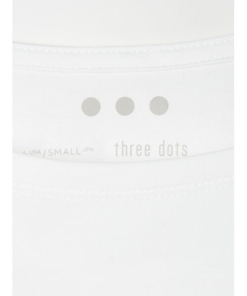 three dots / スリードッツ Tシャツ | Powdery cotton l/s boat neck tee | 詳細3